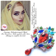 Madz Fashionz UK: Makeupsarang93 Elegant Brooch Hijab Pin Silver Multicolour