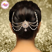 Madz Fashionz UK: Mehrani Bridal Hair Bun Headpiece Jodha Gold Juda 1