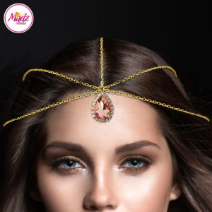Madz Fashionz UK: Gold Peach Hair Jewellery Headpiece Matha Patti