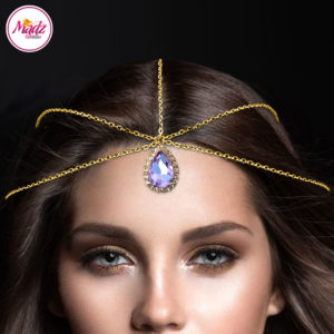 Madz Fashionz UK: Gold Voilet Hair Jewellery Headpiece Matha Patti